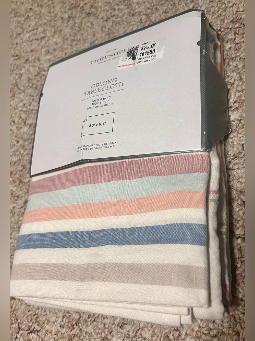 Threshold Oblong Tablecloth, 60” x 104”